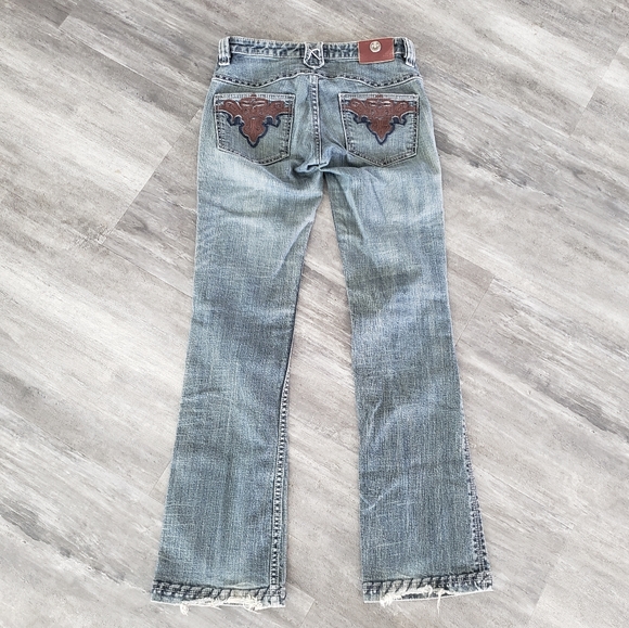 Denim Chocolate Detailed AJ Bootcut Jean - Picture 2 of 3